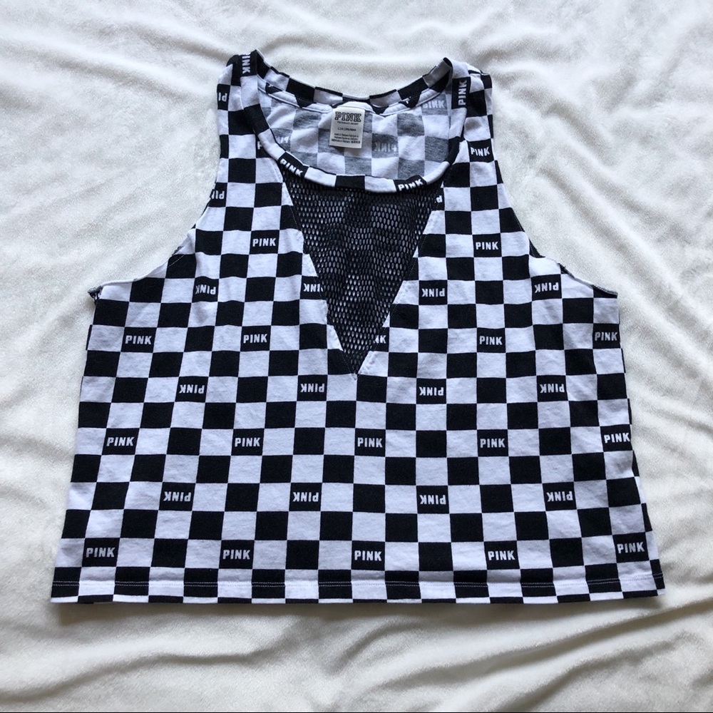Victoria’s Secret PINK cropped checkered tank top
